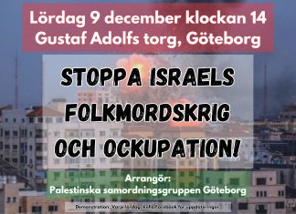 09.12 Göteborg – Eldupphör, Stoppa Folkmordet, Häv okupationen nu!