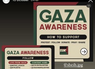 Which Instagram should Ifollow for uppdates from Gaza?